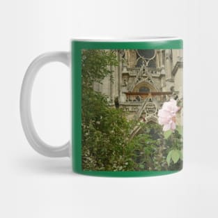 Paris Notre Dame de Paris Pink Rose Bush Mug